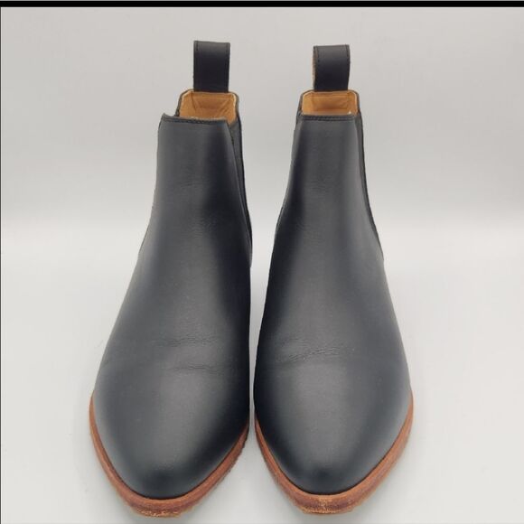 Nisolo Eva Everyday Chelsea Black Leather Ankle Boots - Picture 1 of 10